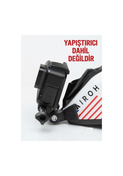 Airoh Commander 1-2 Uyumlu Aksiyon Kamera Aparatı - Kask Çene Bağlantı Aparatı Siyah