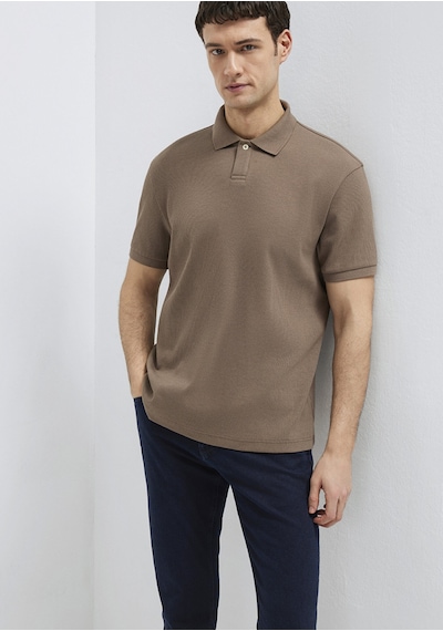 Mavi - Kahverengi Polo Tişört 0613126-83866 Kahverengi