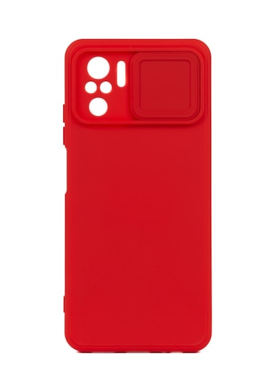 Fibaks Redmi Note 10/10s Uyumlu Kılıf Içi Kadife Sürgülü Slide Kamera Korumalı Lansman Kapak Kırmızı