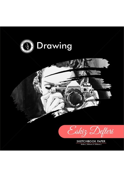 Dreamart Galery Eskiz Defteri 20x20 Cm 50 Yaprak Bej Kağıt Spiralli Sert Kapaklı Çizim Defteri