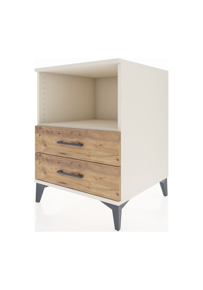 Kronos Komodin Tek Raflı 2 Çekmeceli 60x59x80 Aytaşı-çam Aytası
