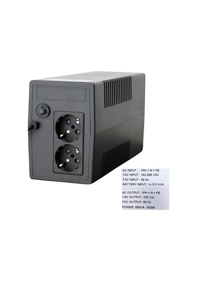 Upset Microactive 850va Ups 510w 1 9ah Line Interactive Avr 2 Priz