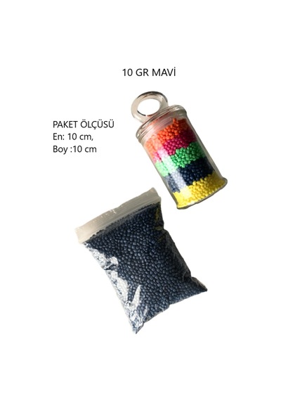 Atermit Epp Renkli Boncuk Köpük Aksesuar 10 Gr - Mavi