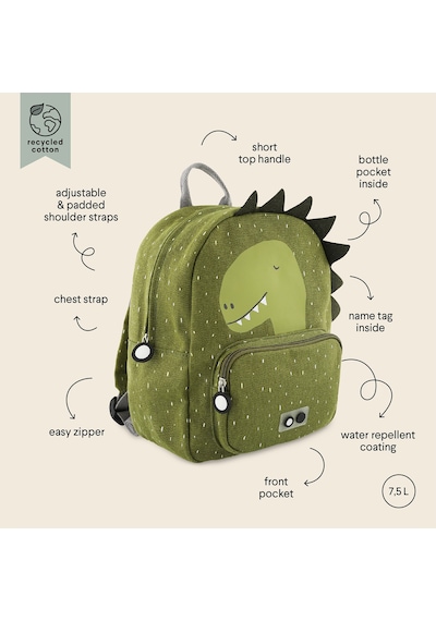Backpack - Mr. Dino Yeşil Yeşil
