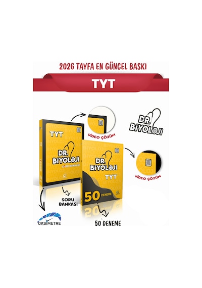 Dr Biyoloji Tyt Soru Bankası Ve 50 Deneme Set
