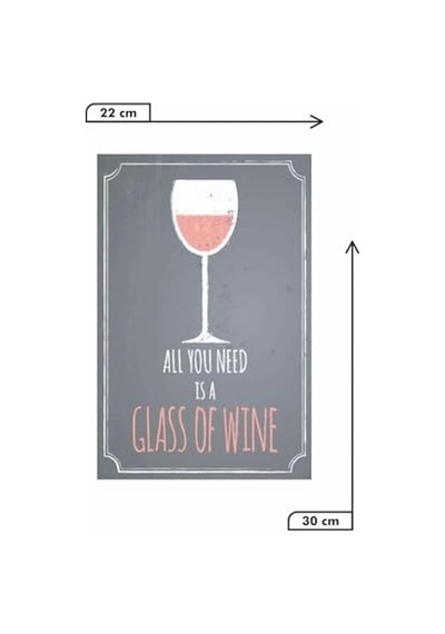 Ayrex Kağıt Duvar Posteri All You Is A Glass Of Wine Retro Drtr0118