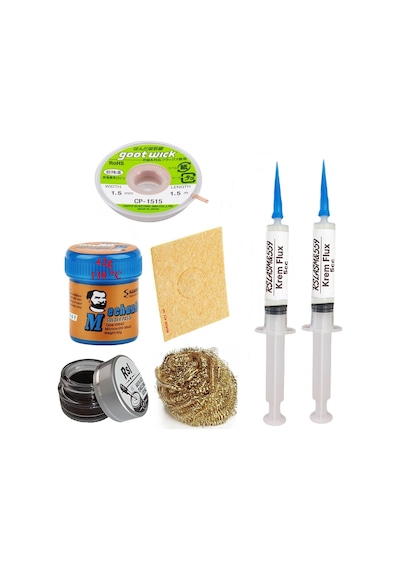 Kremlehim Mchanc 138 C 42gr Havya Uc Temizleyici Seti Flux Lehim Toplama Cp-1515 Lehim Emme Teli, Set05