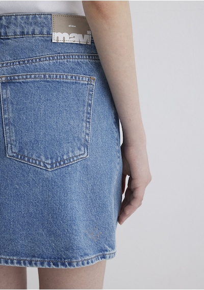 Mavi - Bailey Classic Denim Gölgeli İndigo Mavisi Jean Etek 1310204-87098 Mavi