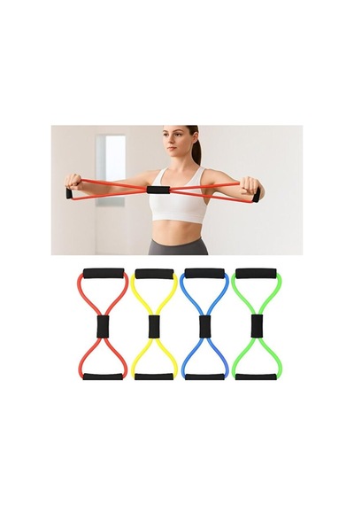 Pilates Direnç Lastiği, Egzersiz Fitness Ve Esneme Bandı Seti, Çok Renkli