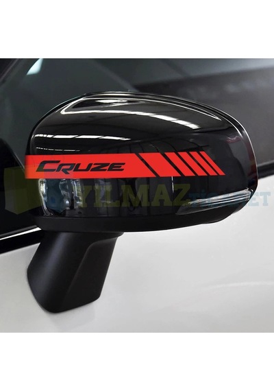 Chevrolet Cruze Yan Dikiz Ayna Kapağı Şerit Oto Sticker Etiket6Ad 20 X 2 Cm