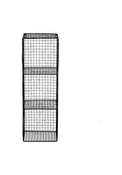 Metal Duvar Rafı Dekoratif 3 Gözlü Kitaplık Wd-208 Çok Renkli