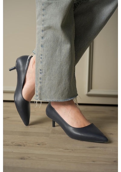 Esatsani Lacivert Deri Sivri Burun Alçak Topuk 4 Cm Stiletto Dores Kadın Ayakkabı Lacivert Deri Esatsani Lacivert Deri Sivri Burun Alçak Topuk 4 Cm Stiletto Dores Kadın Ayakkabı Lacivert Deri