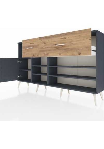 Arges Konsol 6 Raflı 2 Çekmeceli Tek Kapaklı 176x30x99 Antrasit-antrasit/çam Antrasıt/atlas Çam - Antrasıt Arges Konsol 6 Raflı 2 Çekmeceli Tek Kapaklı 176x30x99 Antrasit-antrasit/çam Antrasıt/atlas Çam - Antrasıt
