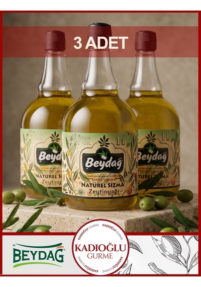 Beydağ Naturel Sızma Zeytinyağ Cam 1 Lt X 3 Adet