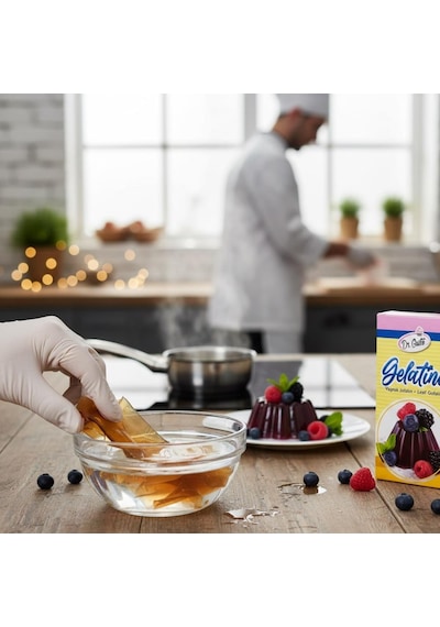 Yaprak Jelatin 1 Kg Sığır Jelatini %100 Helal Yerli Üretim