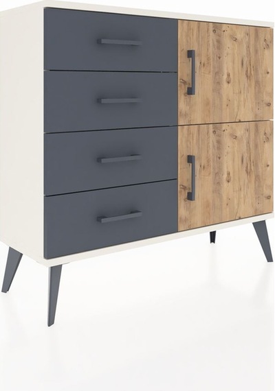 Arges Şifonyer Tek Raflı 4 Çekmeceli 2 Kapaklı 88x30x80 Aytaşı-çam/antrasit Çam/antrasit Arges Şifonyer Tek Raflı 4 Çekmeceli 2 Kapaklı 88x30x80 Aytaşı-çam/antrasit Çam/antrasit