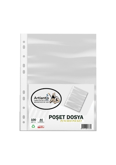 Artlantis Beyaz Büro Klasörü Telli Dosya Ve Poşet Dosya Seti 1 Adet Büro Klasörü 10 Renk Telli Dosya 100 Adet Po