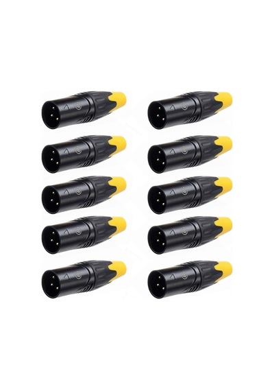 Losen La1129bg Xlr 3-pin Erkek Konnektör Gold Pins