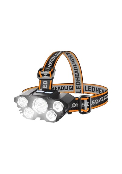 150w 5 Led Ultra Güçlü Kafa Lambası Çok Renkli