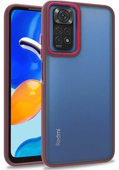 Xiaomi Redmi Note 11 Global Kılıf Zore Flora Kapak Kırmızı