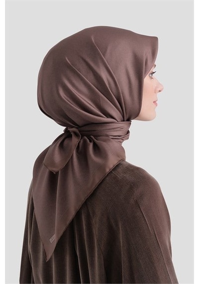 Armine Saf İpek Sura Eşarp 9601d 80 Çikolata Kahve