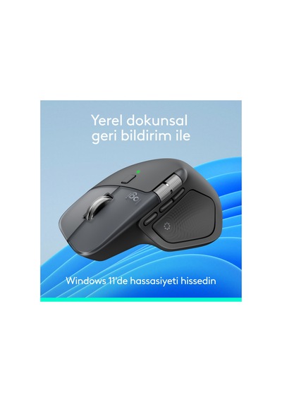 Logitech Mx Master 4 Dokunsal Geri Bildirimli 8000 Dpı Sessiz Kablosuz Bluetooth Mouse - Koyu Gri