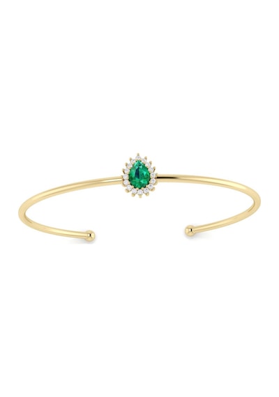 0,96 Karat Pırlantalı Zümrüt Bileklik