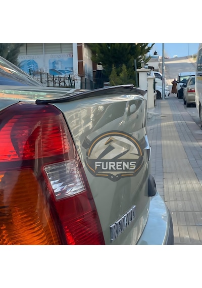 Renault Clio 2 Symbol 1998-2008 Sedan Uyumlu Bagaj Üstü Yarasa Spoiler Çıtası Piano Black Parlak Siyah