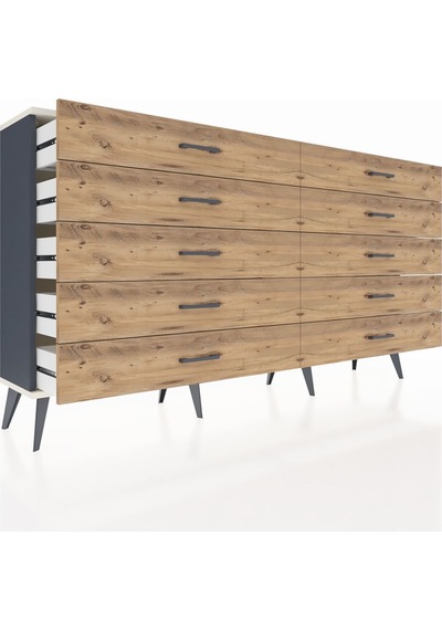 Arges Konsol 10 Çekmeceli 176x30x99 Antrasit-aytaşı/çam Aytası/atlas Çam - Antrasıt Arges Konsol 10 Çekmeceli 176x30x99 Antrasit-aytaşı/çam Aytası/atlas Çam - Antrasıt