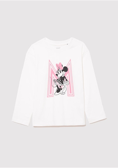 Mavi - Minnie Mouse Baskılı Beyaz Tişört 7610253-70057 Beyaz