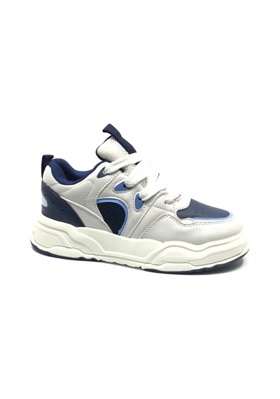 Cool Jacop Bağcık Görünümlü Cırt Cırtlı Sneaker Ortopedik Çocuk Spor Ayakkabı Lacivert