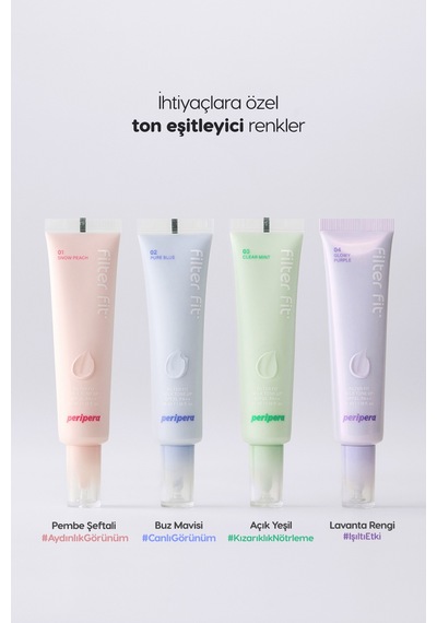 Peripera Filter Fit Milk Tone Up Kızarıklıkları Nötrleyen Ton Eşitleyici Krem SPF30 003 Clear Mint