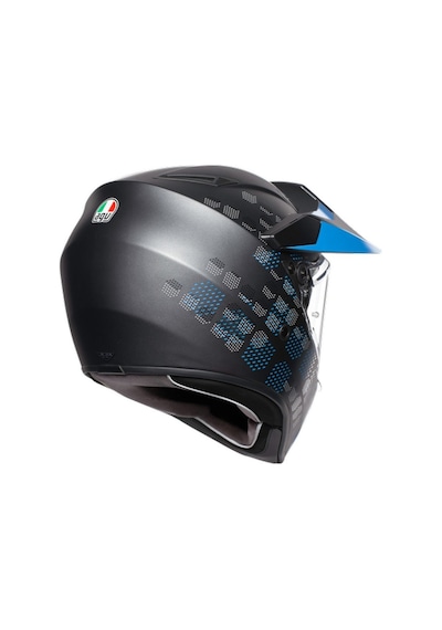 Agv Ax-9 Kask Antartica Matt Black Cyan