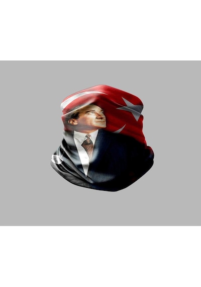 Buffalo Mustafa Kemal Atatürk Tasarımlı Motorsiklet Bandana Siyah