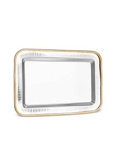 Karaca Ring Dekoratif Tepsi Gold 42x30 Cm Altın