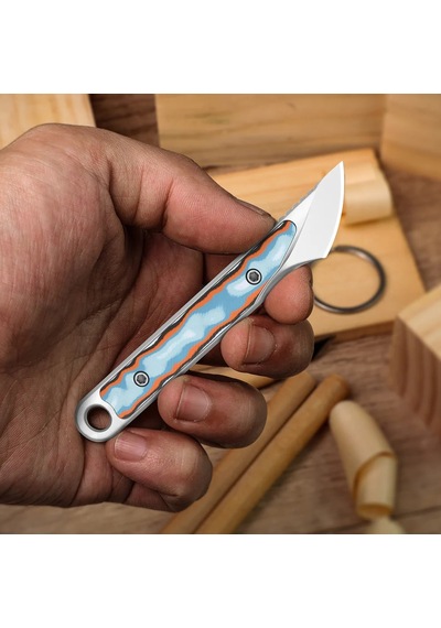 Kizer Cannoli Kizer Fixed Blade Vortex Pattern Micarta Aus-10 Kizerv 1089a1 Kamp Bıçağı Kum