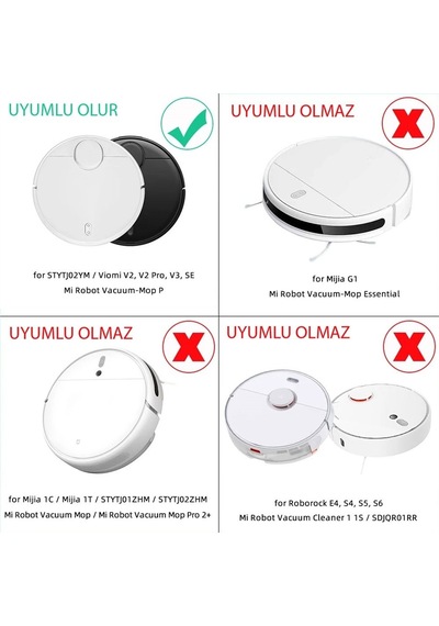 Viomi İle Uyumlu Mijiav2 Styj02ym Vacuum Cleaner Robot Süpürge Aksesuar Seti