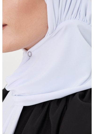 Hürrem Bone Beyaz Pratik Hazır Geçmeli Tesettür Bone Sandy Boyunluklu Çıtçıtlı 2505 42 Beyaz