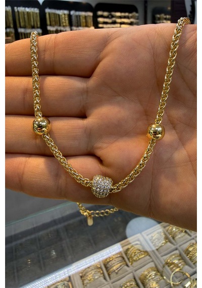 Kalpli Halat 50 Cm Kolye Altın