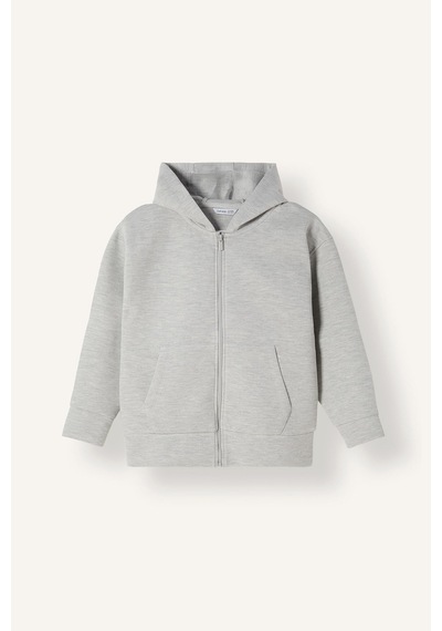 Defacto Fermuarlı Kapüşonlu Basic Sweatshirt Hırka Erkek Çocuk I3124a826augr210 Gri-gr210