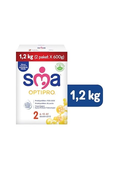 Sma Optipro 2, 6-12 Ay Bebek Sütü, 1.2 Kg 2 X 600 G