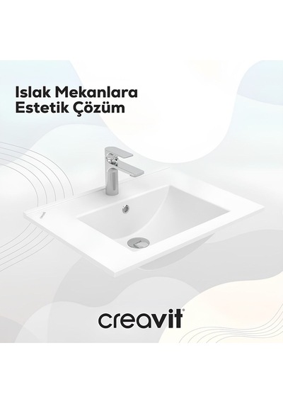 Creavit Su 60 Cm Lavabo Beyaz