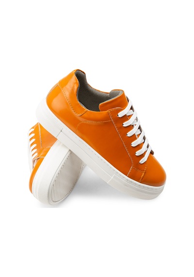 Deery Hakiki Deri Turuncu Sneaker Kadın Ayakkabı - Z1681Ztrcc02 Turuncu