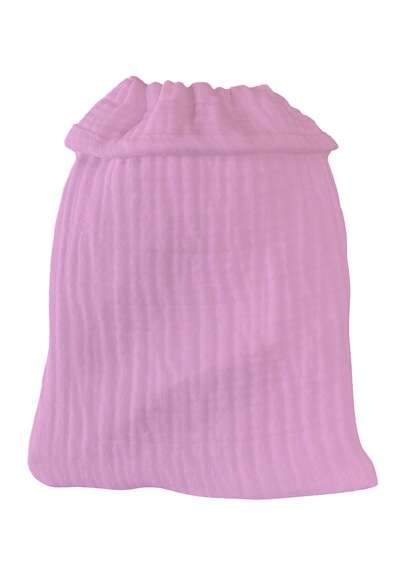 Joyous Mom Kids Organik Muslin Banyo Kese Ve Havlu Seti Koyu Pudra