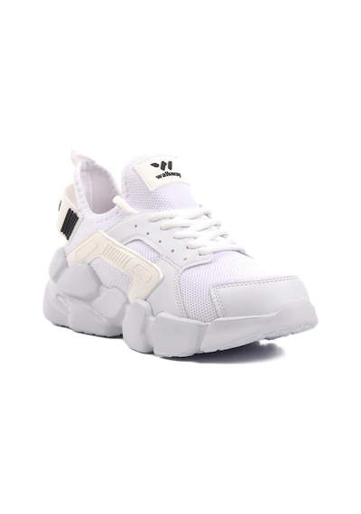 Walkway Hura Beyaz Fileli Hafif Unisex Spor Ayakkabı 001