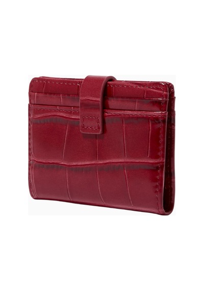 Kurt Geiger Kensington Drench Card Holder, Lüks Deri Kartlık, Sınırlı Üretim Kırmızı