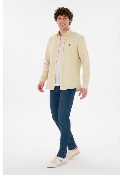 U.s. Polo Assn. Erkek Açık Haki Gömlek Basic 50306338-vr183 Acık Hakı
