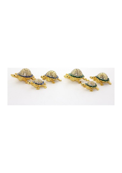 10 Adet Kaplumbağa Dekoratif Figür Seti 3'lü Masa Süsü Ve Ev Dekoru, Küçük Figür, Turtle Ornament Sarı
