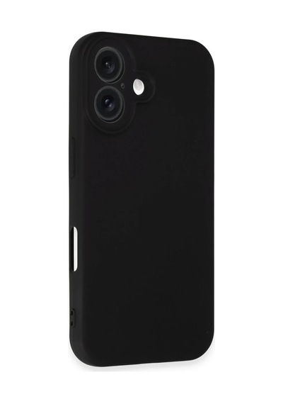 Apple Uyumlu iPhone 16 Plus Uyumlu Kılıf Nano İçi Kadife Silikon - Siyah