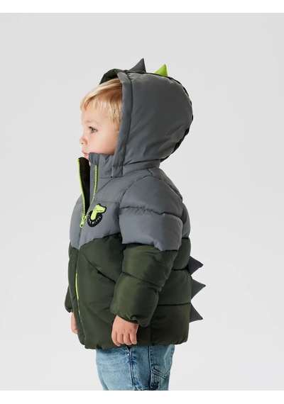 Name It Nmmmorten Puffer Dino Detail1 Erkek Çocuk Mont 13243943 Yeşil